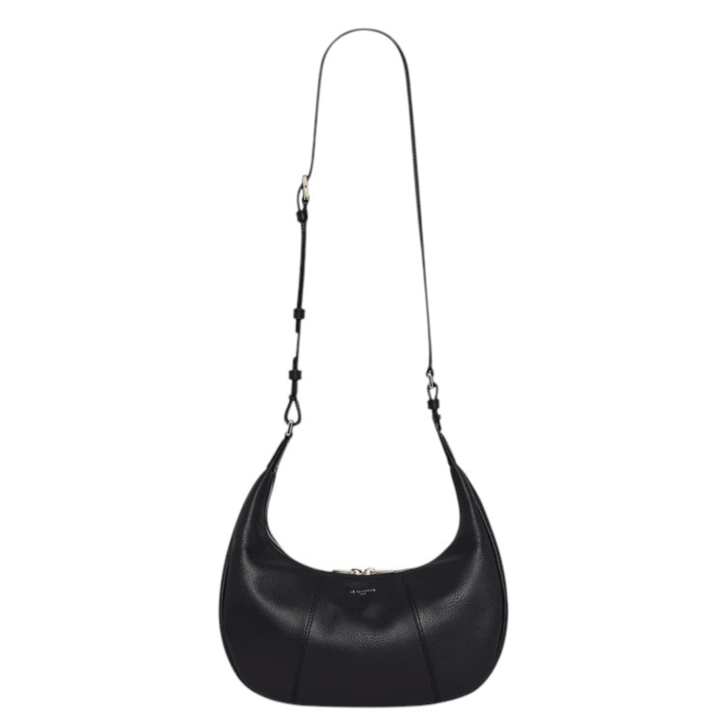 Sac hobo Le Tanneur TJET1402N01 noir avec bandoulière longue ajustable pour porté croisé