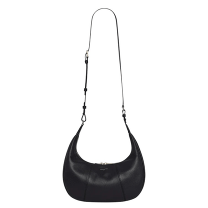 Sac hobo Le Tanneur TJET1402N01 noir avec bandoulière longue ajustable pour porté croisé