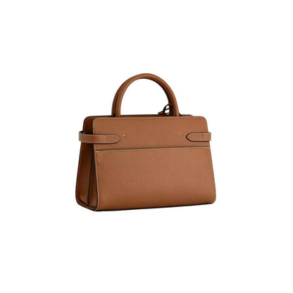 Sac à main Le Tanneur moyen modèle cuir grainé camel – Ref TEMI1614G05