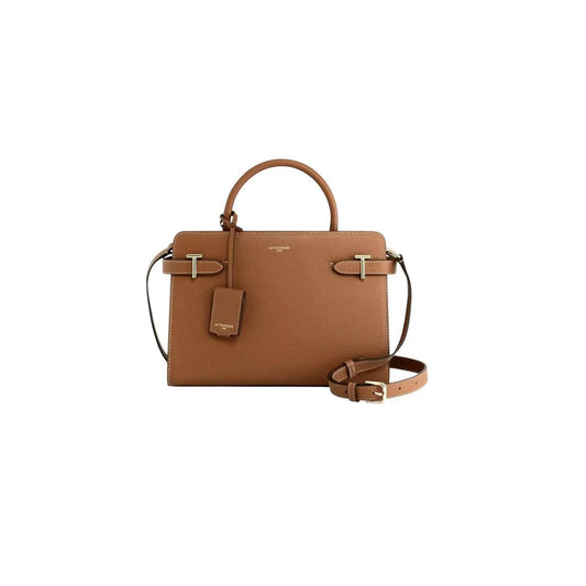 Sac à main Le Tanneur moyen modèle cuir grainé camel – Ref TEMI1614G05