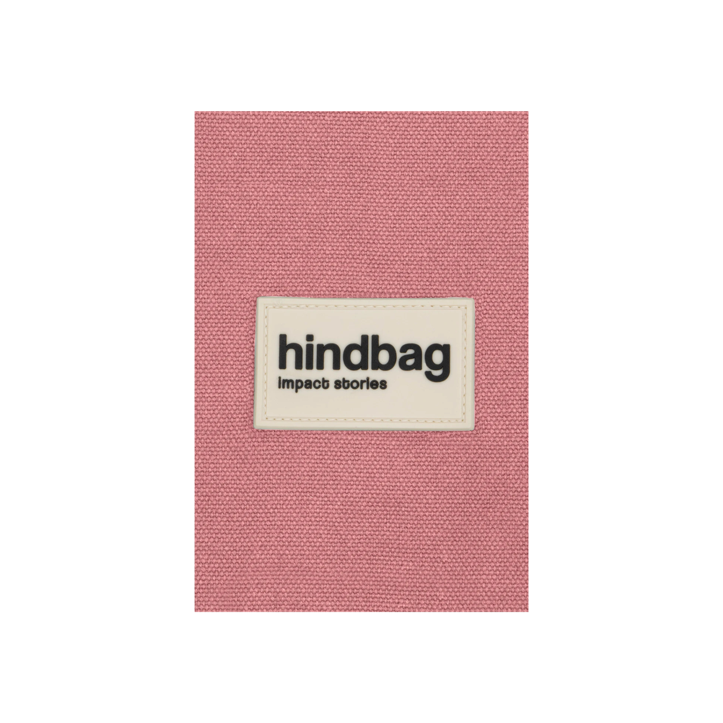 detail logo hindbag sac repas rose coton bio, sac repas isotherme rose femme pique nique