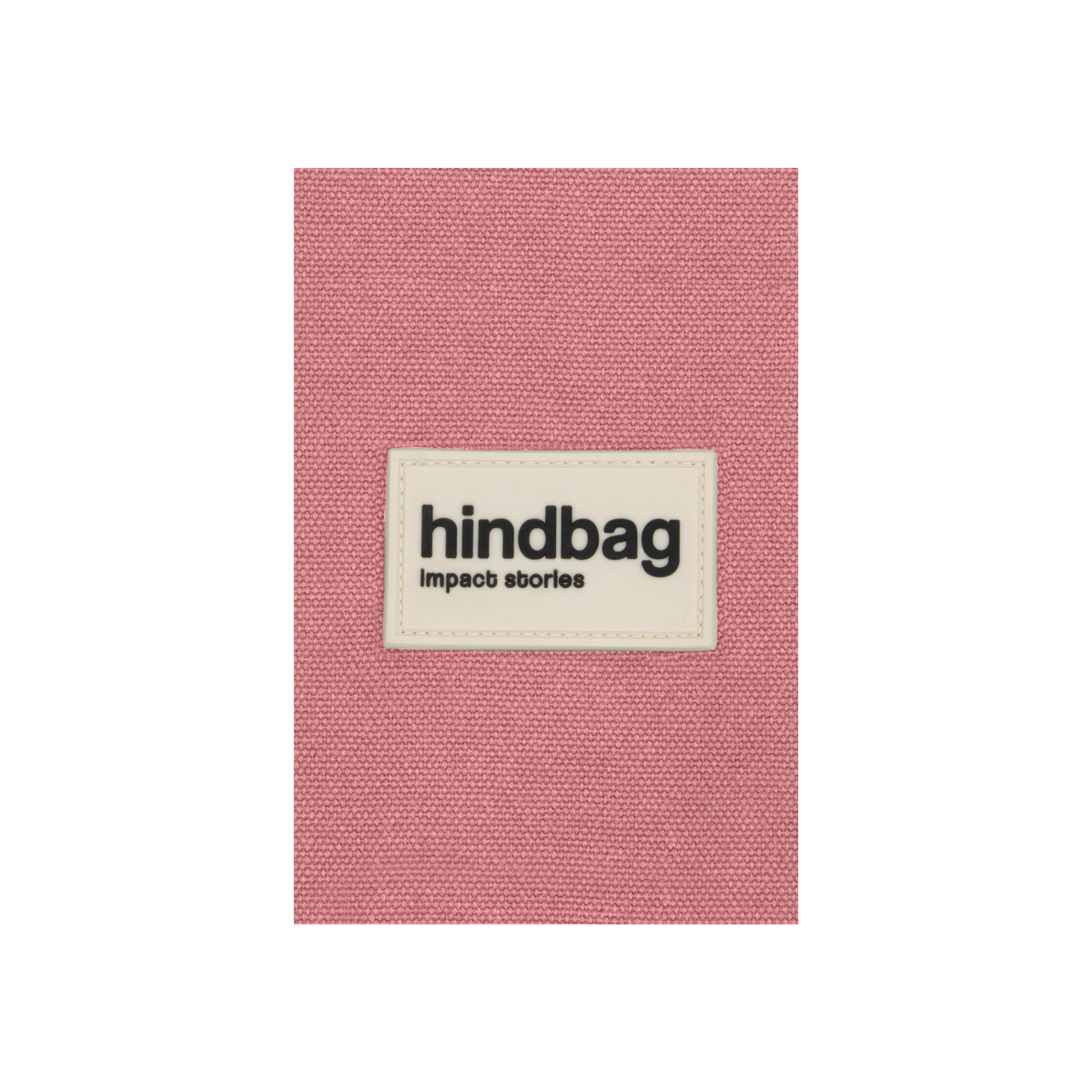 detail logo hindbag sac repas rose coton bio, sac repas isotherme rose femme pique nique
