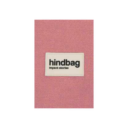 detail logo hindbag sac repas rose coton bio, sac repas isotherme rose femme pique nique