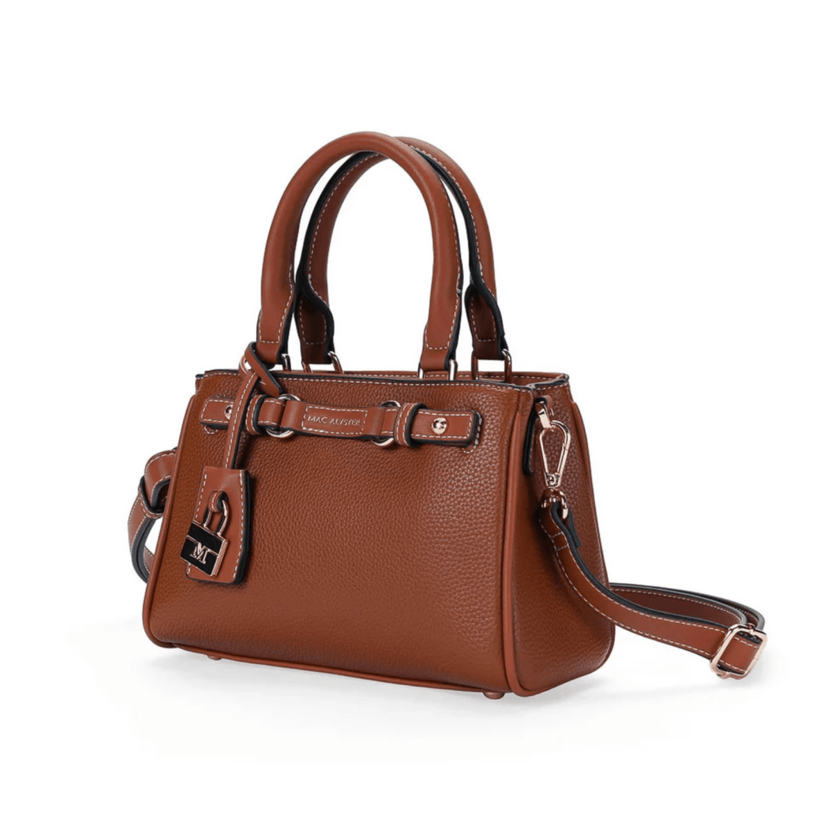Sac MAC ALYSTER Arty cognac, vue de trois quarts