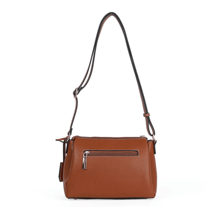 Dos du sac MAC ALYSTER ARTY cognac avec poche extérieure zippée