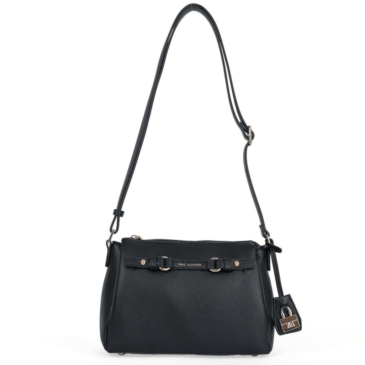 Sac bandoulière MAC ALYSTER ARTY noir avec finitions dorées