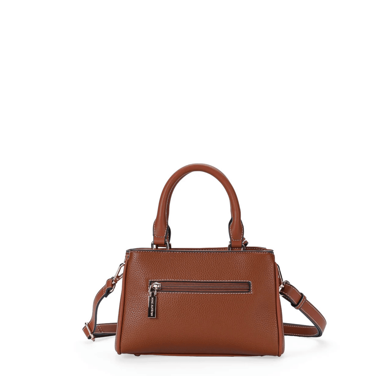 Sac MAC ALYSTER Arty PS891-02 cognac vue arrière avec poche zippée