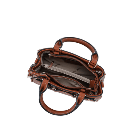 Intérieur du sac MAC ALYSTER Arty PS891-02 cognac avec séparation zippée