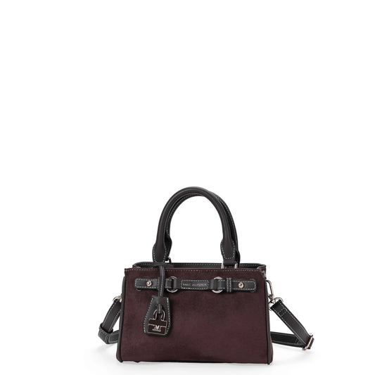 Sac à main MAC ALYSTER Arty PS891-02 marron daim vue de face