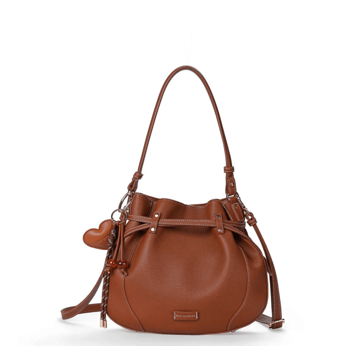 Sac bourse MAC ALYSTER HARMONIA cognac vue de face