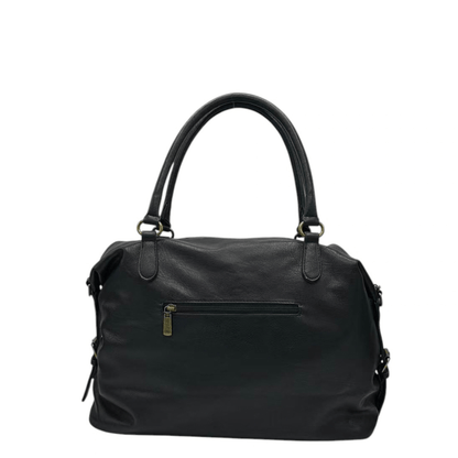 Sac MANDOLINE Ines noir grand format avec poche arrière zippée