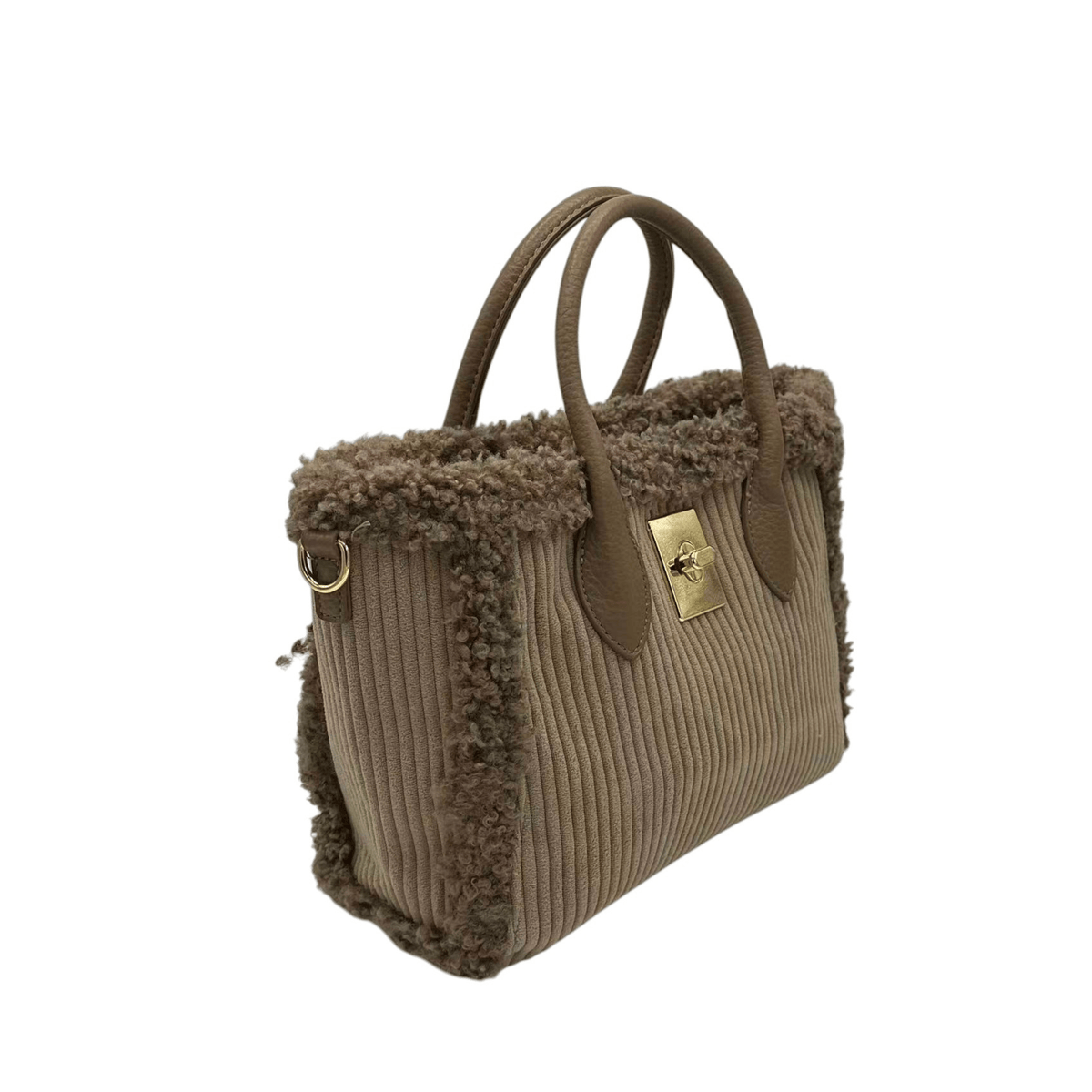 Sac Mandoline taupe vu de profil