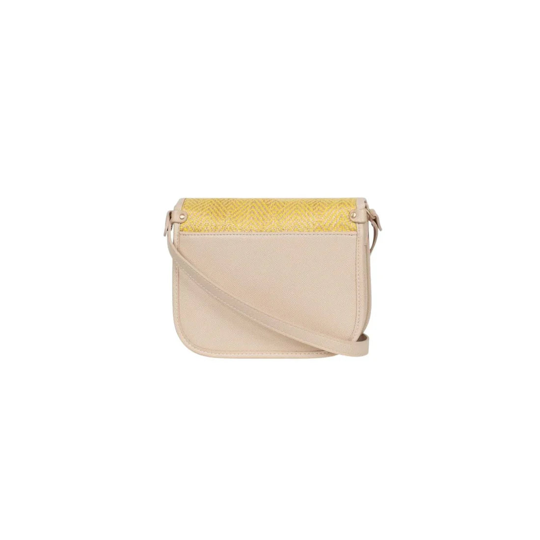 Sac porté travers femme Hexagona Capri – Toile tressée – Jaune