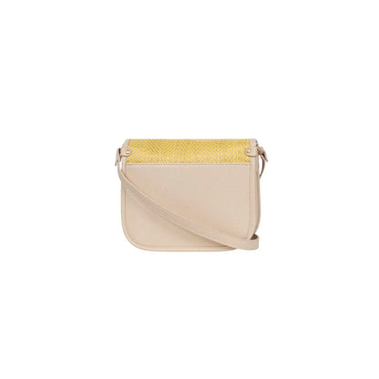 Sac porté travers femme Hexagona Capri – Toile tressée – Jaune