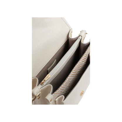 Sac porté travers femme Hexagona Capri – Toile tressée – Blanc