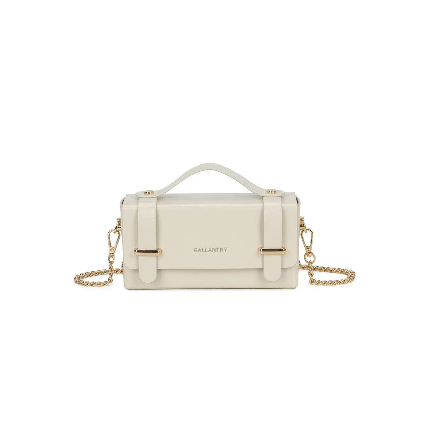 Sac femme beige compact avec chaîne dorée Nevada Maroquinerie
