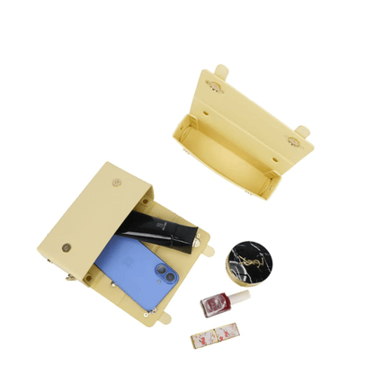 Intérieur mini sac femme Gallantry jaune format compact