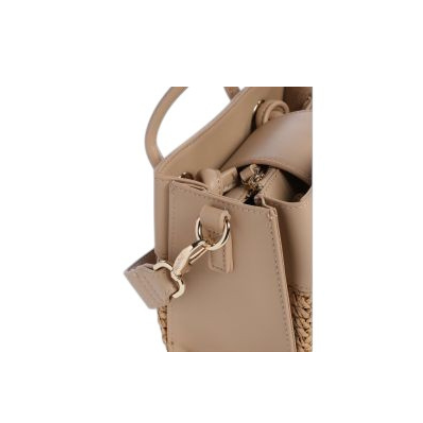 sac valentino raffia beige detail anse et finition metal