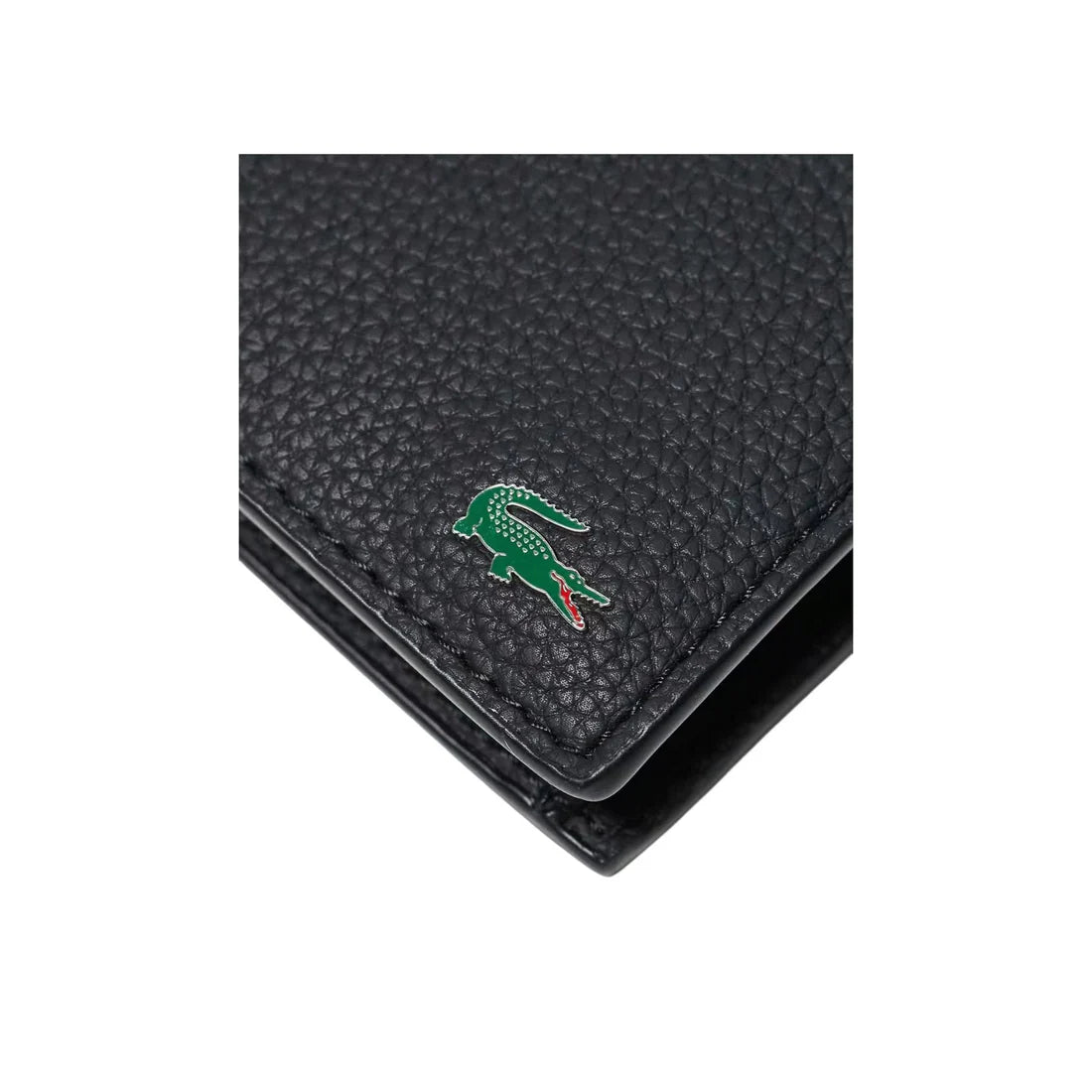 Portefeuille homme Lacoste simili-cuir noir – Multi-compartiments & zip monnaie