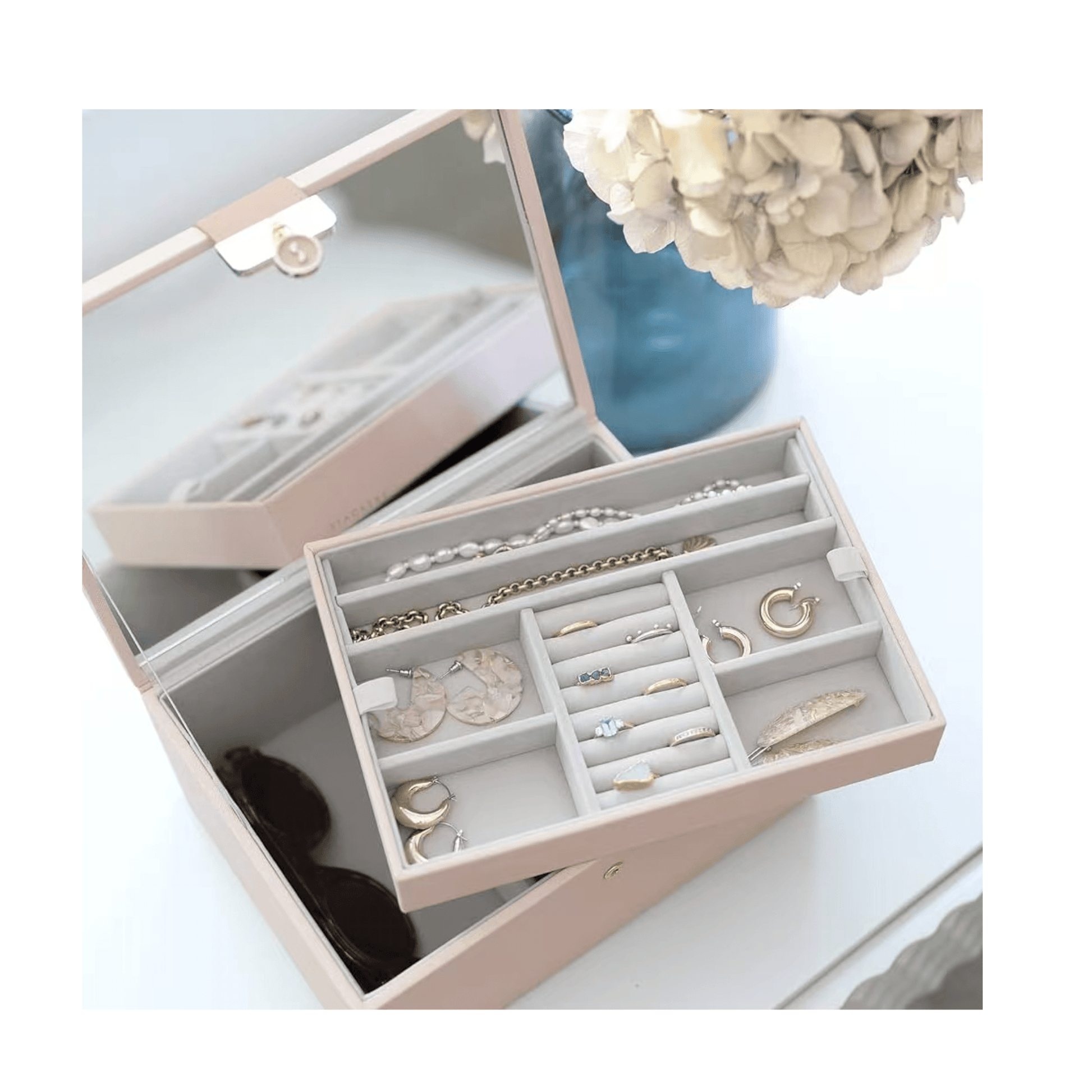 coffret bijoux rose stackers rangement interieur luxe