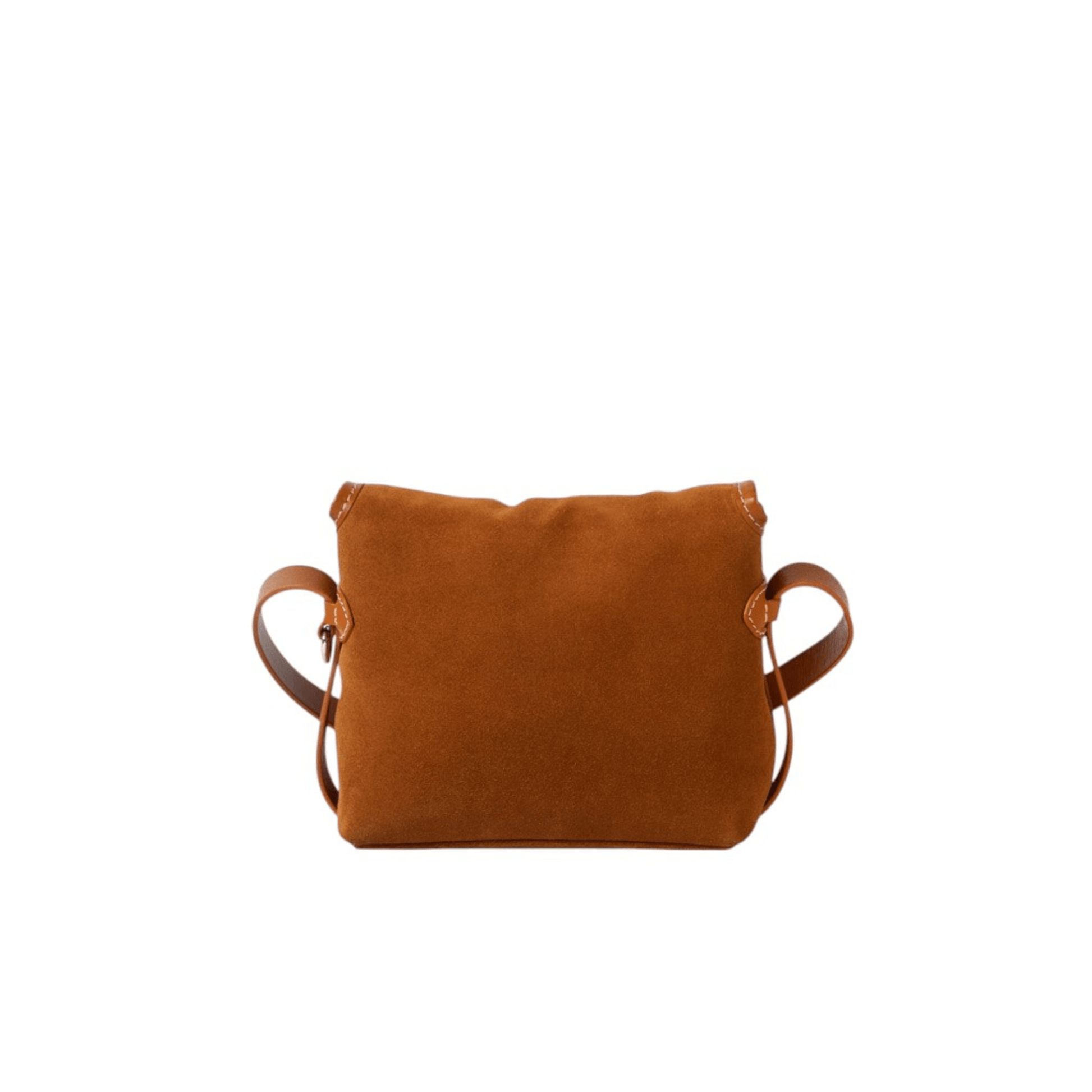 Dos du sac bandoulière PAUL MARIUS Loulou S Fauve en cuir suédé