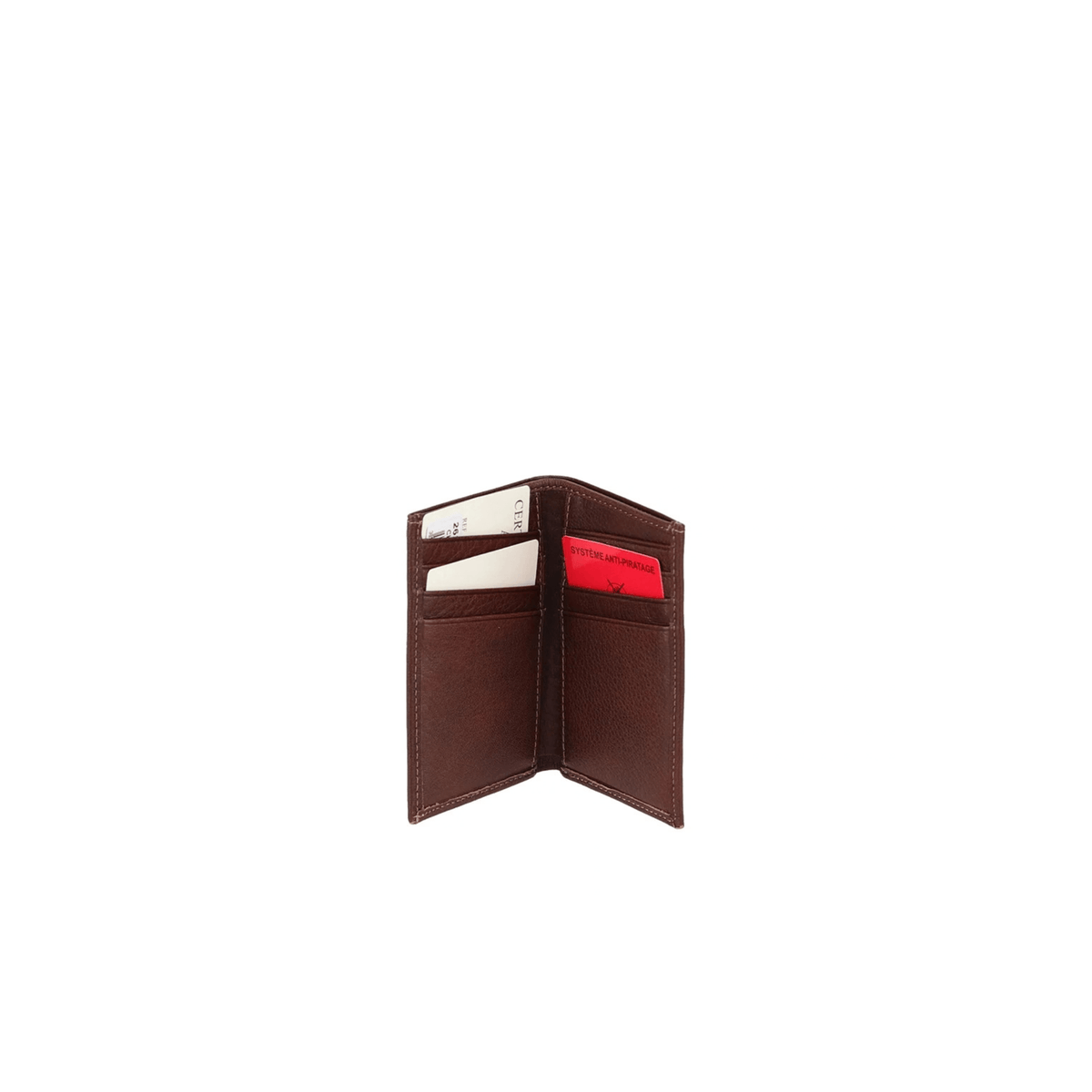 Intérieur porte-cartes cuir châtaigne Nairo Arthur & Aston avec rangements cartes