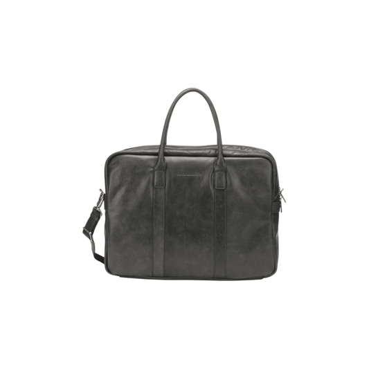 porte document cuir arthur aston noir vue face sac ordinateur homme
