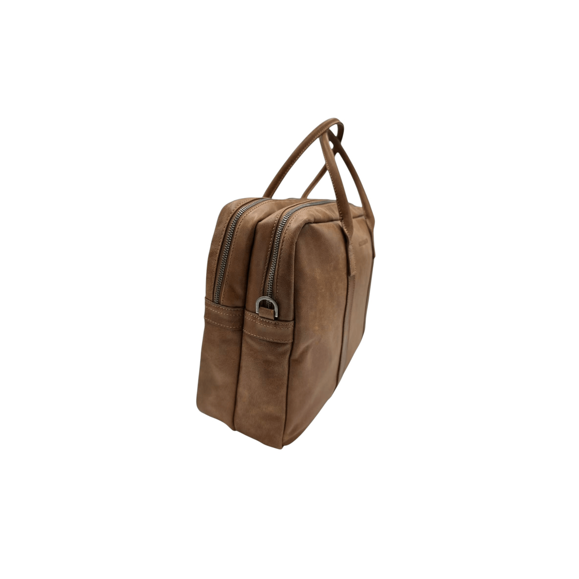 porte document cuir homme profil double compartiment fermeture zip
