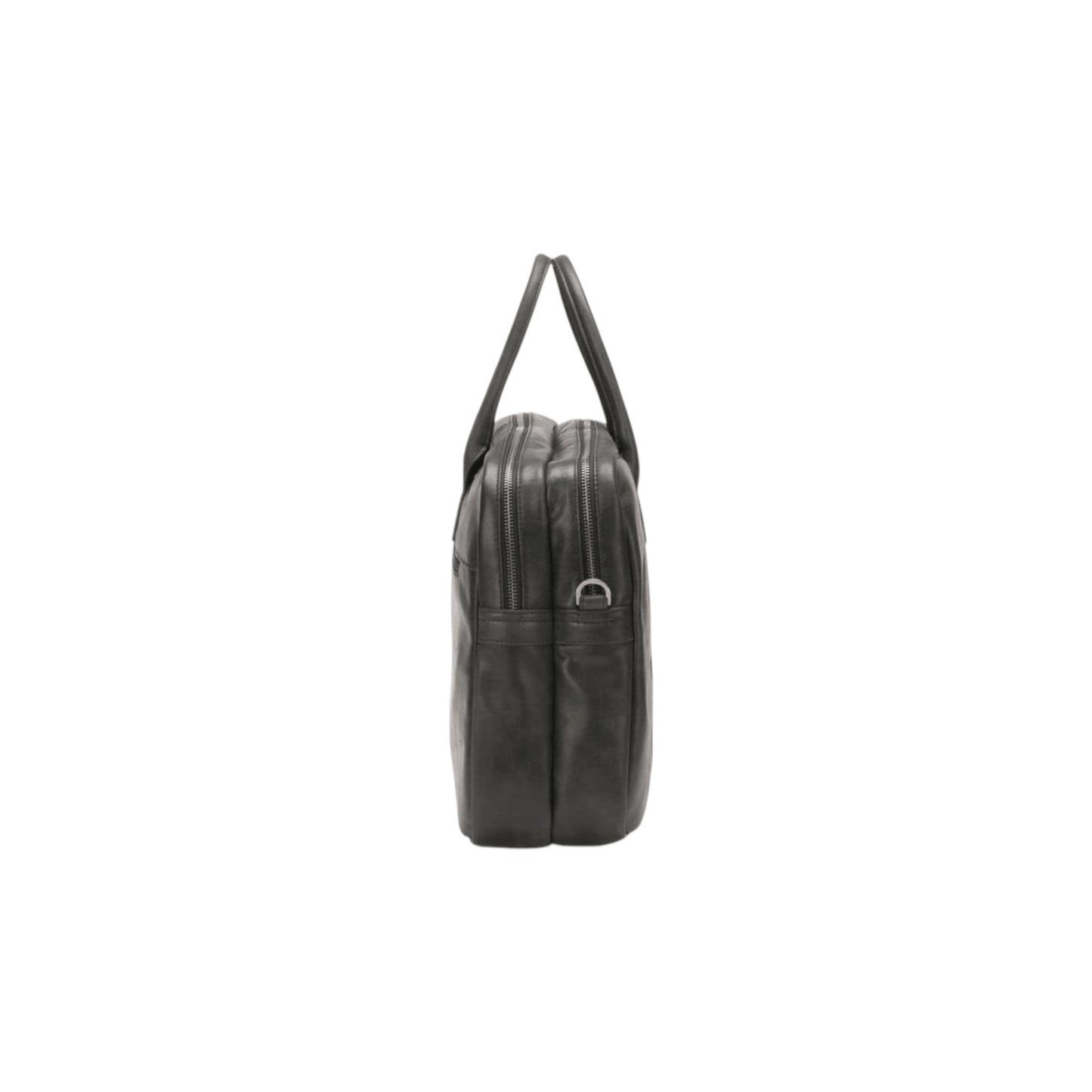 porte document cuir homme profil double compartiment fermeture zip
