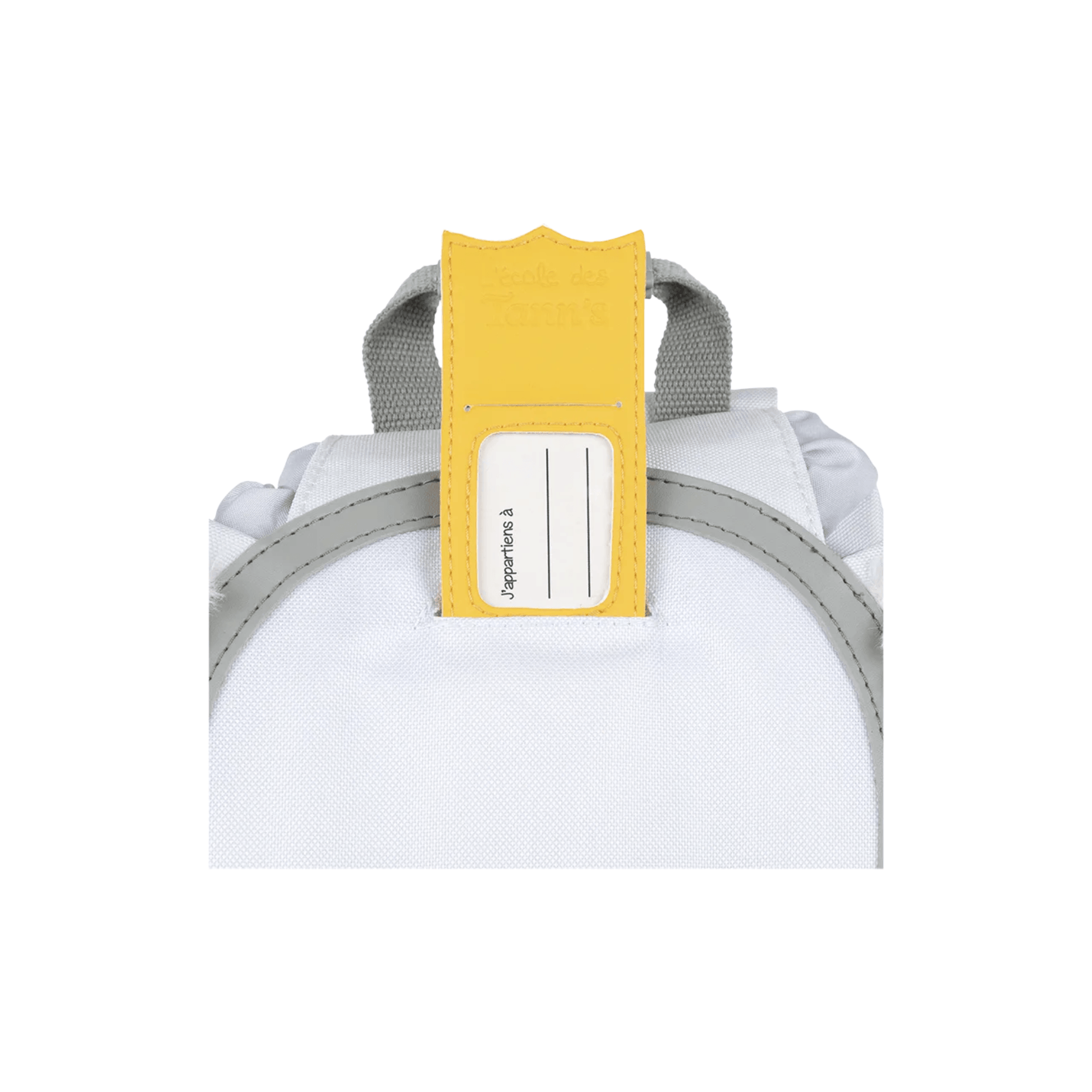 Porte-nom intégré du sac à dos maternelle Koala L'École des Tann's gris
