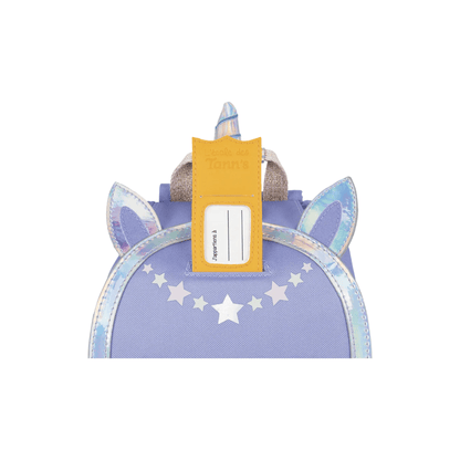 Porte-nom intégré du sac à dos maternelle Licorne L'École des Tann's