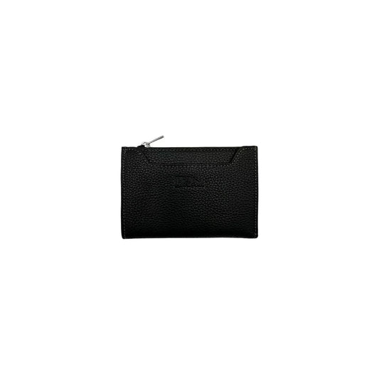 Portefeuille Mixte KATANA Cuir Véritable Noir RFID – Compact avec Porte-Monnaie Zippé
