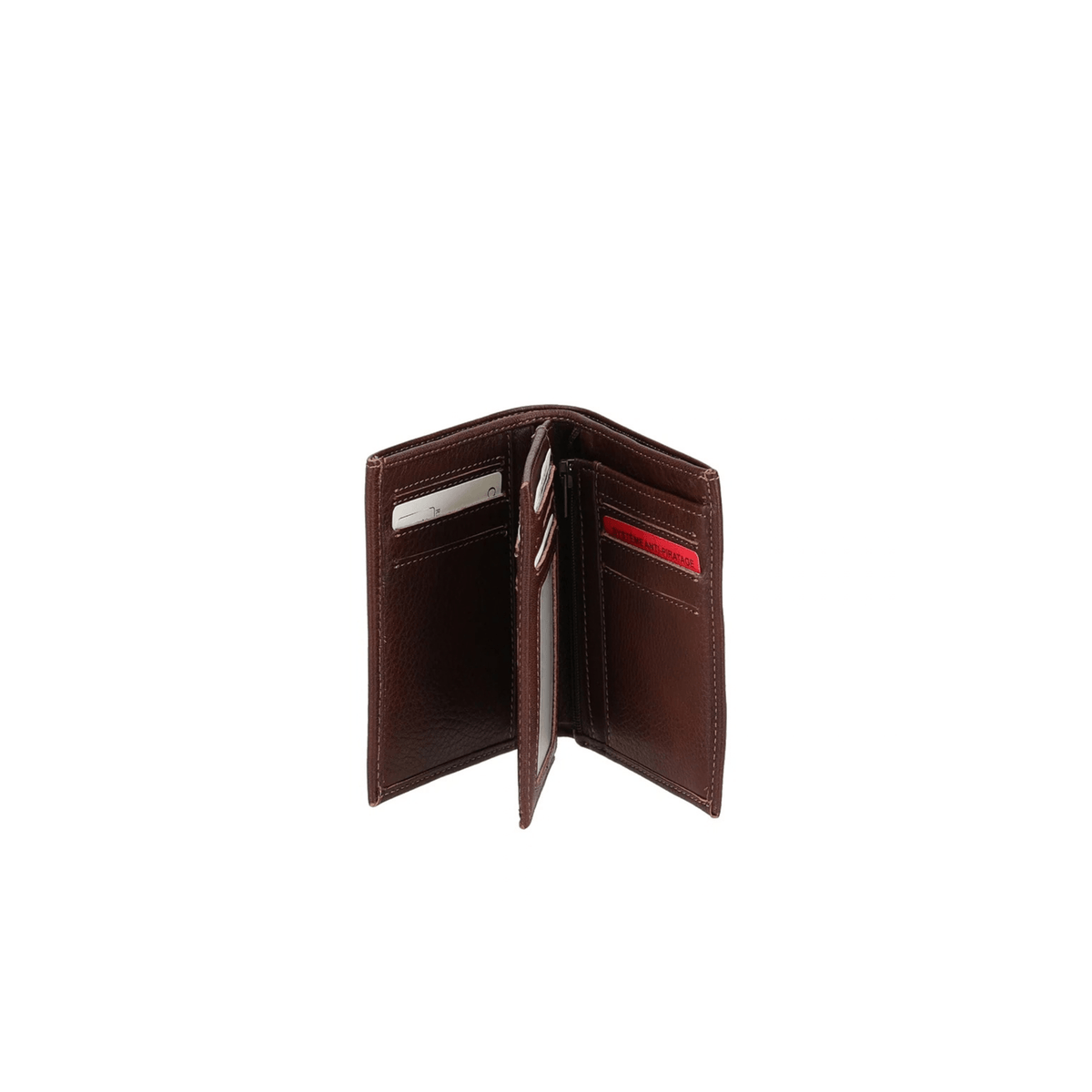 Intérieur portefeuille cuir châtaigne Nairo Arthur & Aston avec rangements cartes