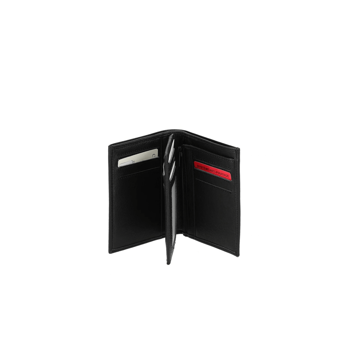 Intérieur portefeuille cuir noir Nairo Arthur & Aston avec porte-cartes RFID