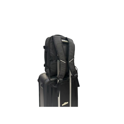 Sac cabine Snowball noir fixé sur valise trolley Nevada Maroquinerie