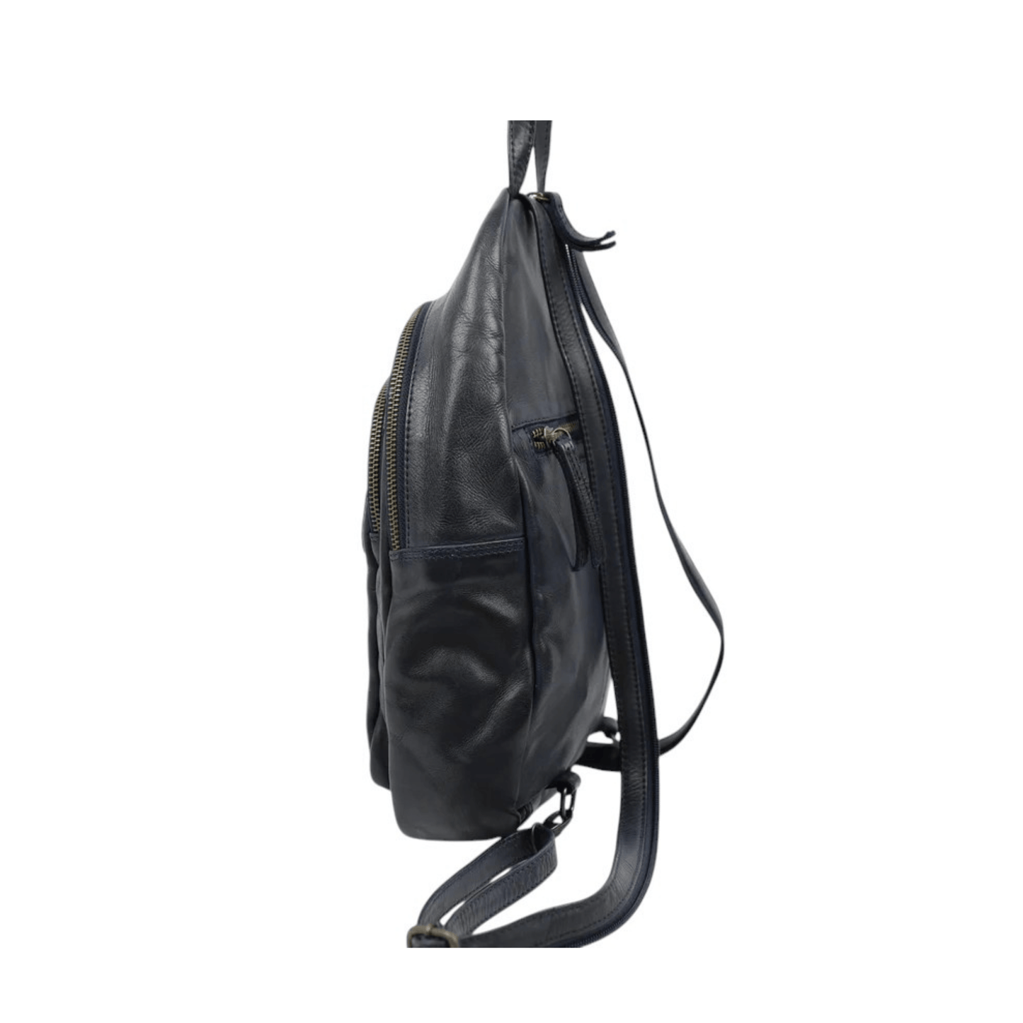 sac a dos cuir compact femme tendance marine
