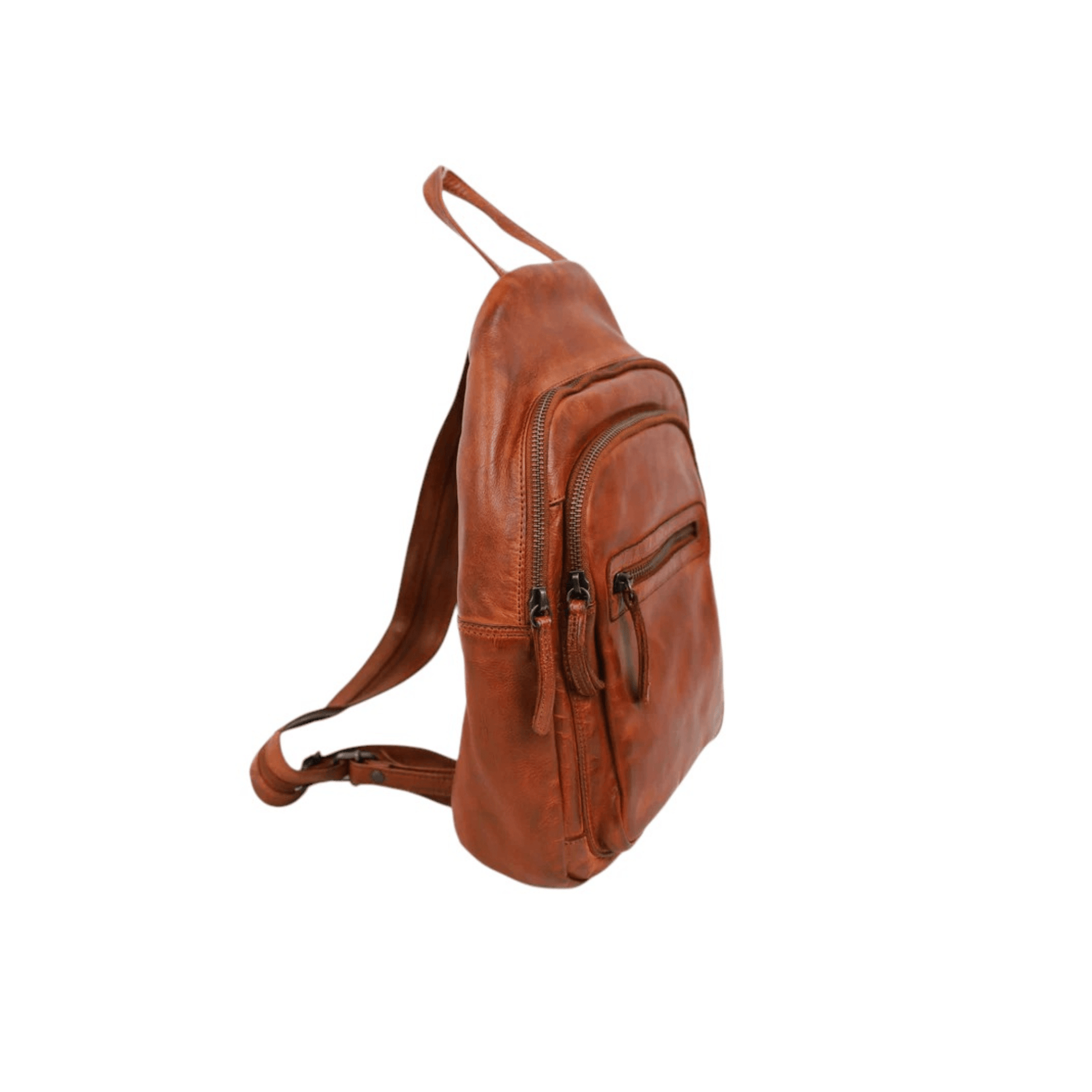 sac a dos cuir compact femme tendance marron
