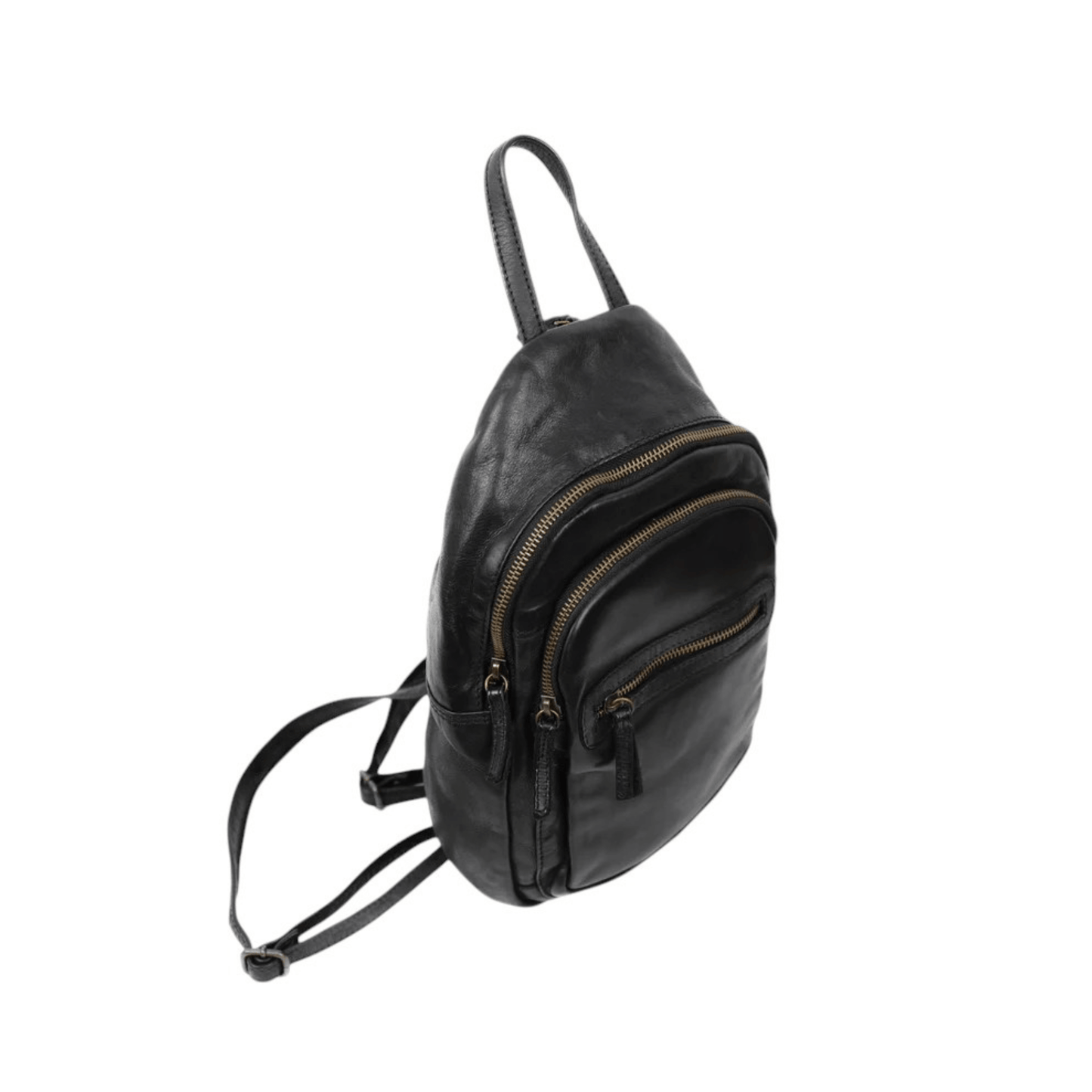 sac a dos cuir femme noir zip poches
noir