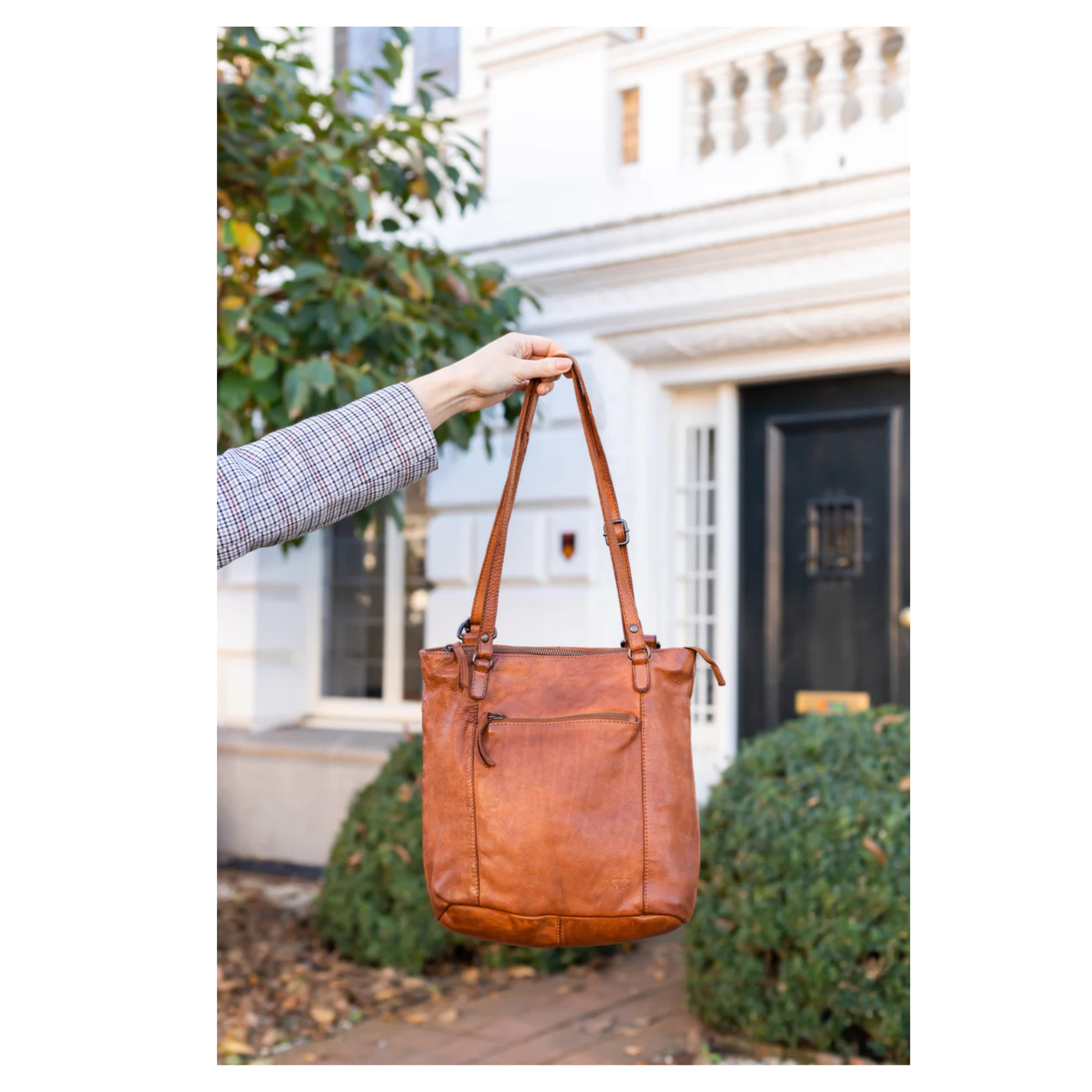 Sac a dos cuir cognac BEAR Sandy porte à la main femme