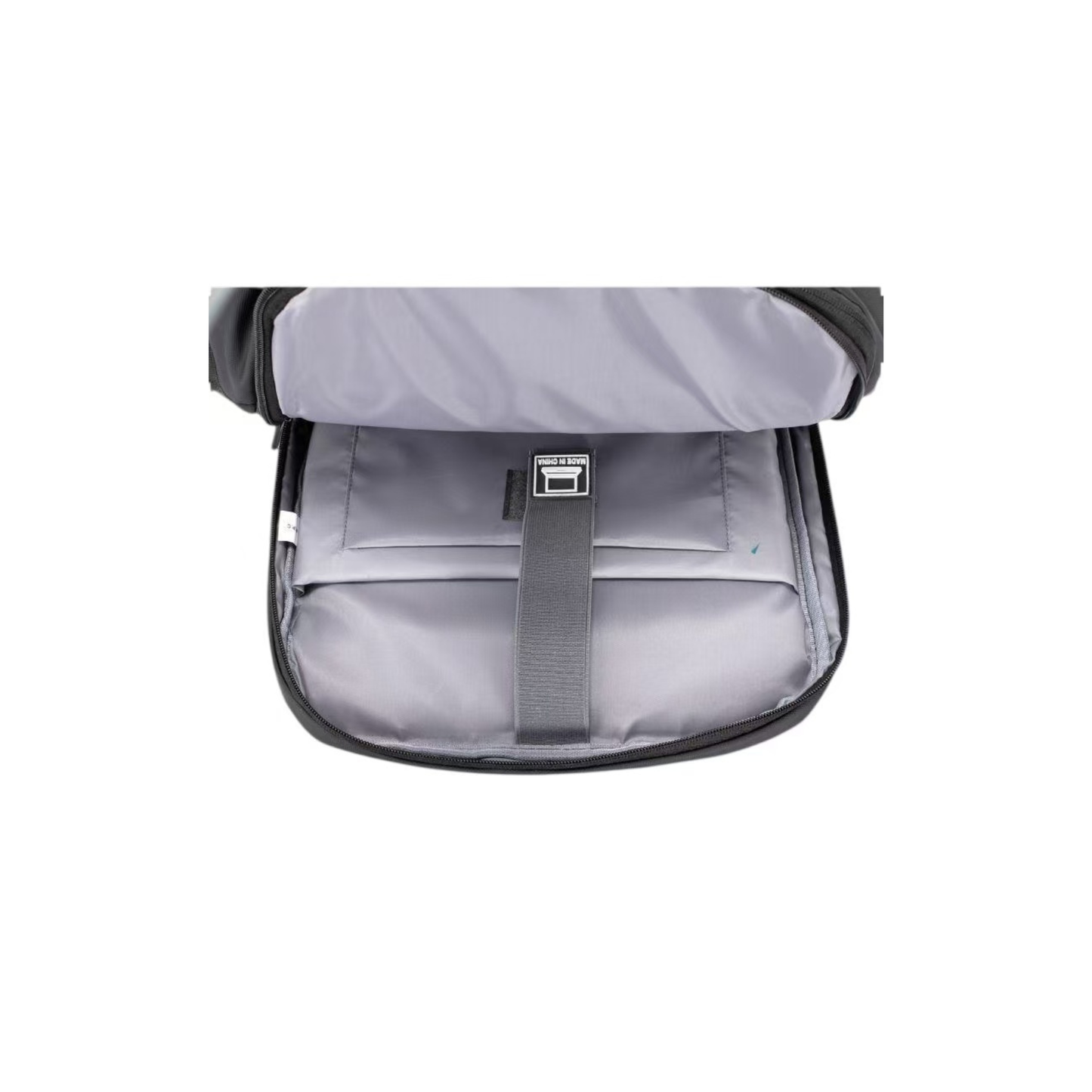 Sac à dos cabine ordinateur noir David Jones vue d'interieur avec poche pc