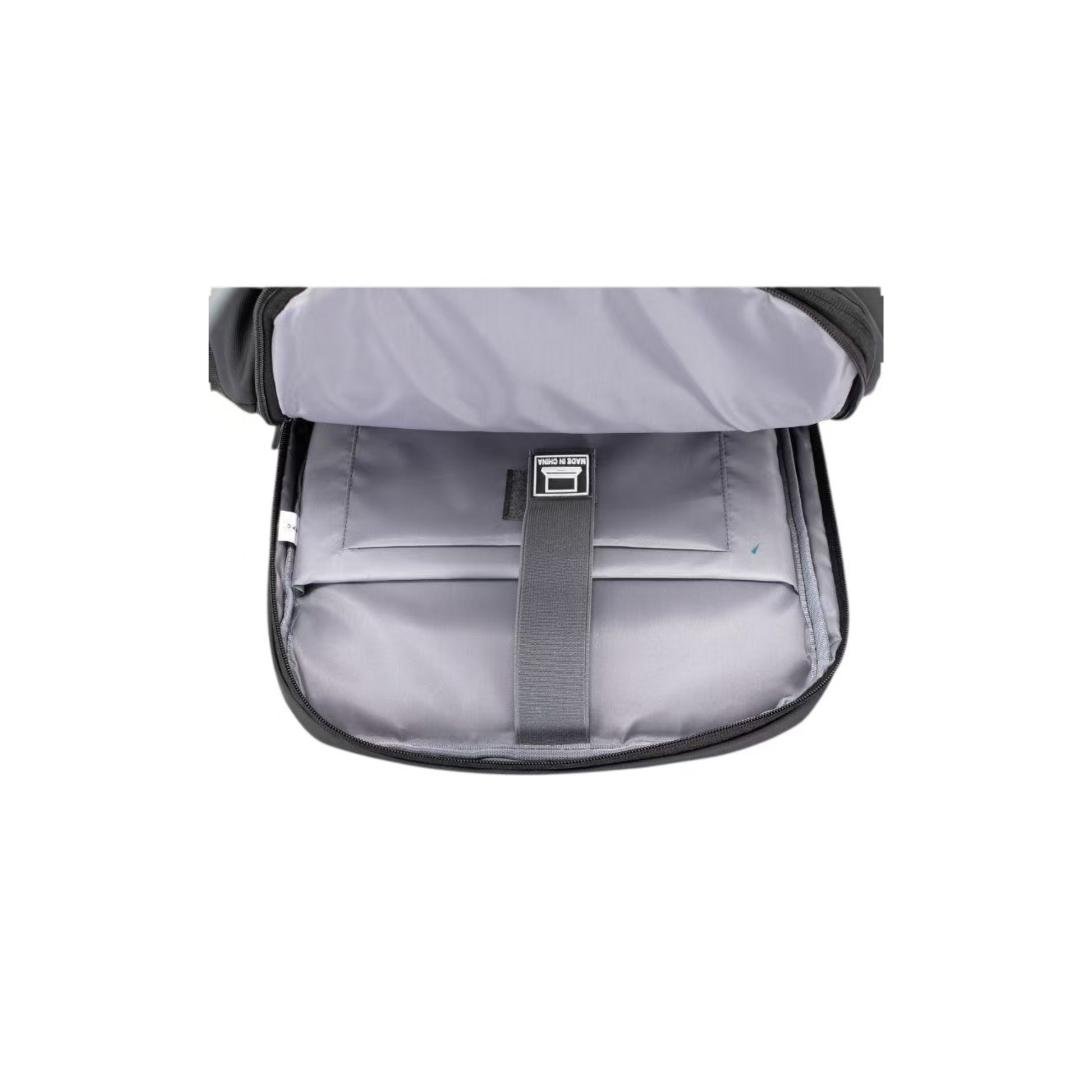 Sac à dos cabine ordinateur noir David Jones vue d'interieur avec poche pc
