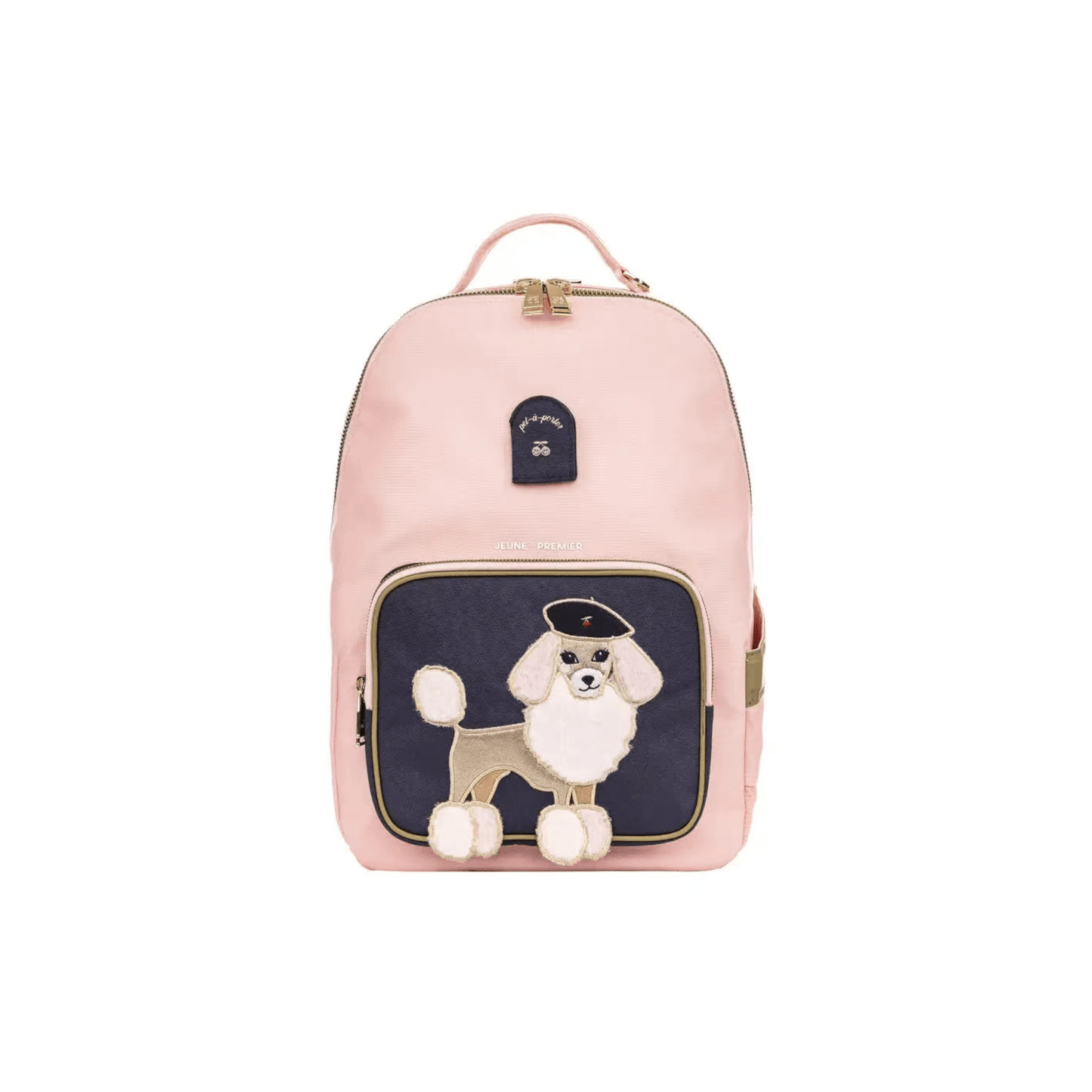 sac a dos jeune premier chien rose enfant vue face nevada maroquinerie