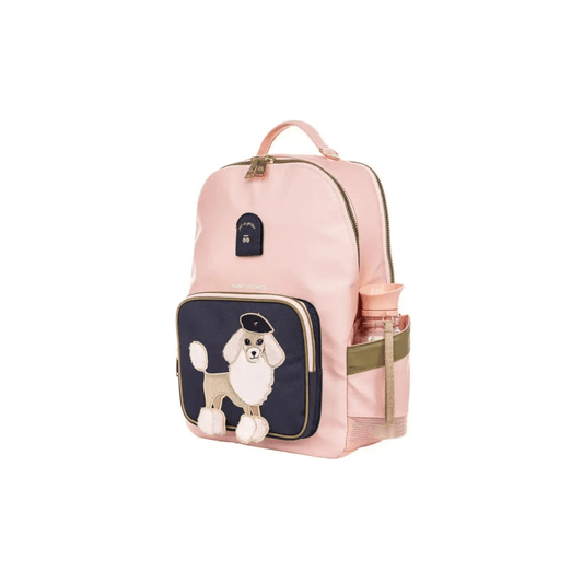 sac a dos enfant fille jeune premier vue profil avec gourde