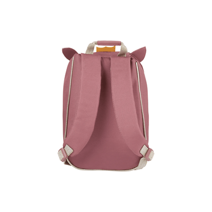 Sac à dos maternelle Biche L'École des Tann's rose ouvert avec fermeture à cordon coulissant