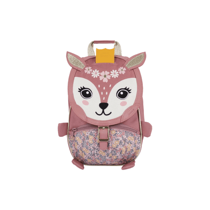 Sac à dos maternelle Biche L'École des Tann's rose vue de face