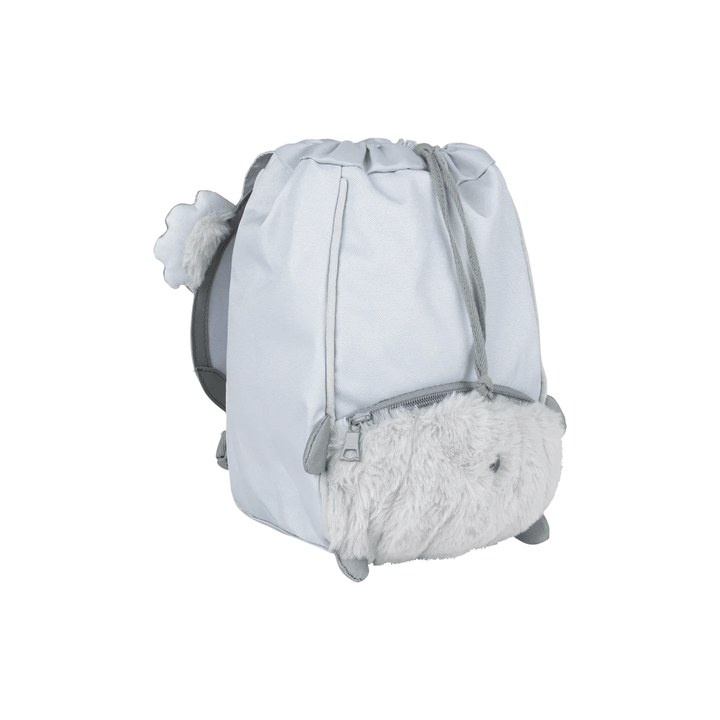 Sac à dos maternelle Koala L'École des Tann's gris ouvert avec fermeture à cordon coulissant
