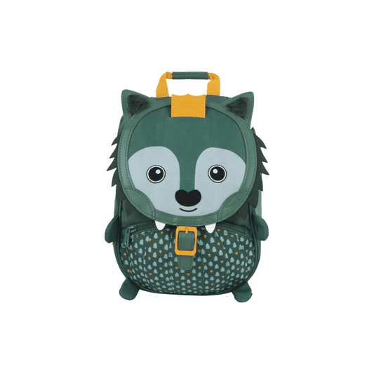Sac à dos maternelle Loup L'École des Tann's vert vue de face