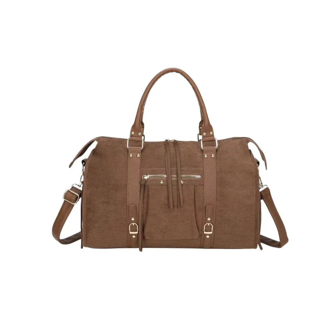 Sac à main femme marron grand format – Anses & bandoulière réglable