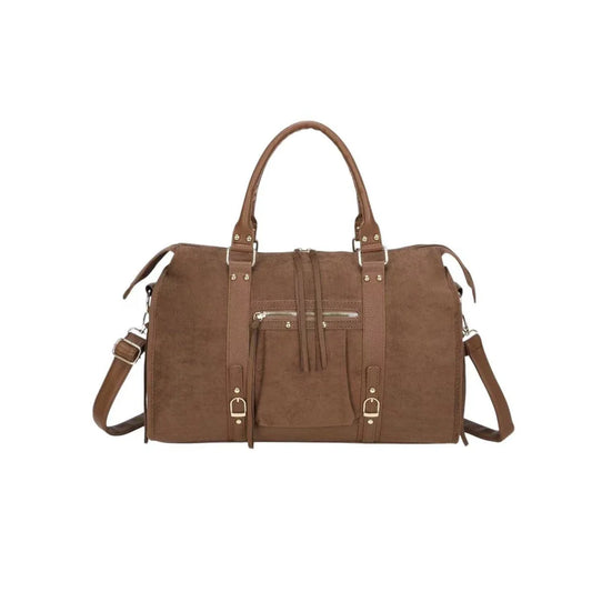 Sac à main femme marron grand format – Anses & bandoulière réglable