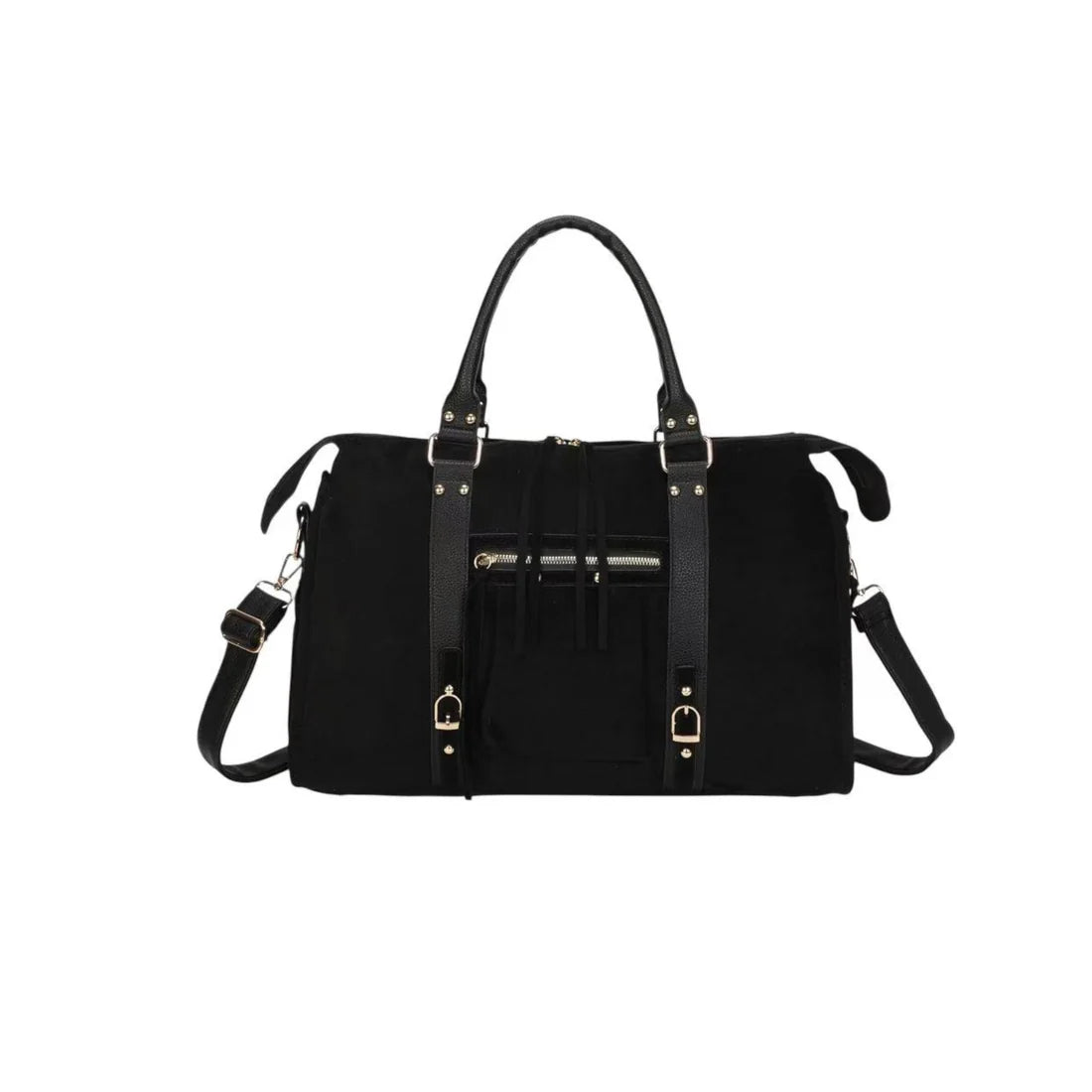 Sac à main femme noir grand format – Anses & bandoulière réglable